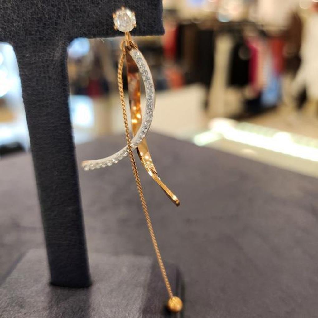 ARTRIA Surgical Steel Wave Drop Earrings MGASESC0007PKF