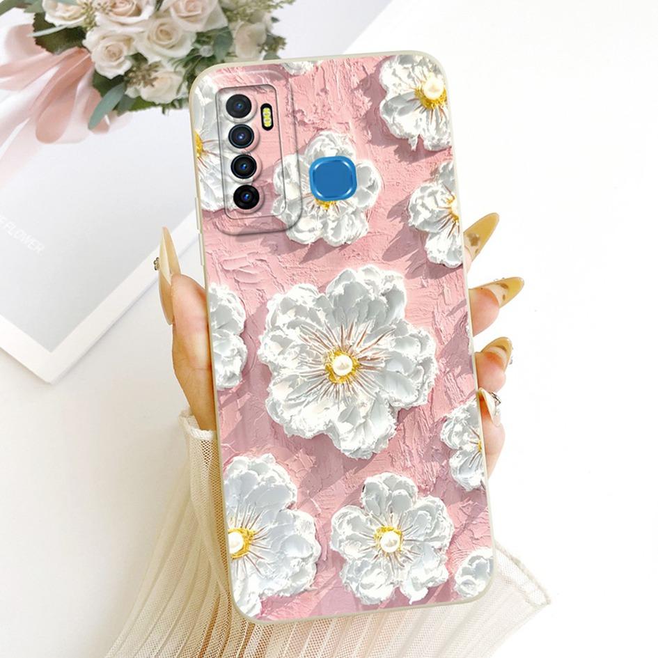 For Infinix Note 7 Lite Case X656 Popular Floral TPU Cover Soft Silicone Phone Cases For Infinix Hot 9 Pro Funda Hot9 Play Shell