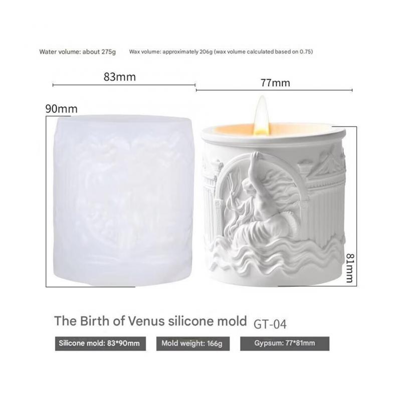 DIY Epoxidharz-Kerzenbecher, Vase, Aufbewahrung, Silikonform, die Geburt der Kreativen , Gipsbecher-Herstellungsform