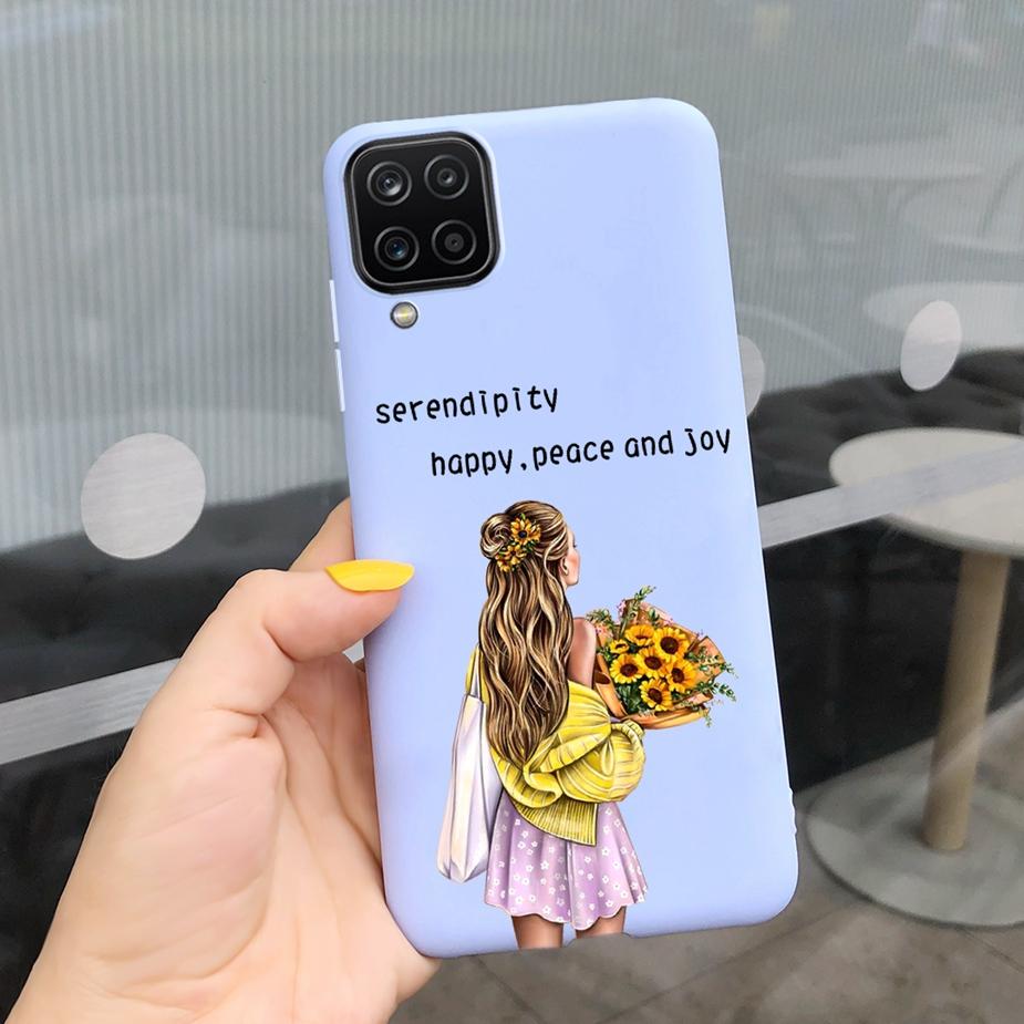 Für Samsung Galaxy A12 Hülle M12 F12 Cue Süßigkeiten Bemalte Abdeckung Weiche Silikon Handyhülle Für Samsung A12 M 12 GalaxyA12 Coque Bumper