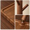 Entryway Key Holder and Jewelry Stand with Branched Hanging Pegs, Recessed Tray, and Removable Solid Wood Post