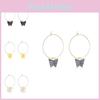 Alloy Multicolor Trendy Butterfly Earrings For Women Casual Style Street