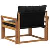 Outdoor Sofa Set Solid Acacia Wood and Textilene Natural