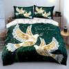 Christmas Peaceful Dove Set Decor Soft Comfortable Duvet Cover Bedding Set Included 1*Duvet Cover & 2*Pillowcases, Gift