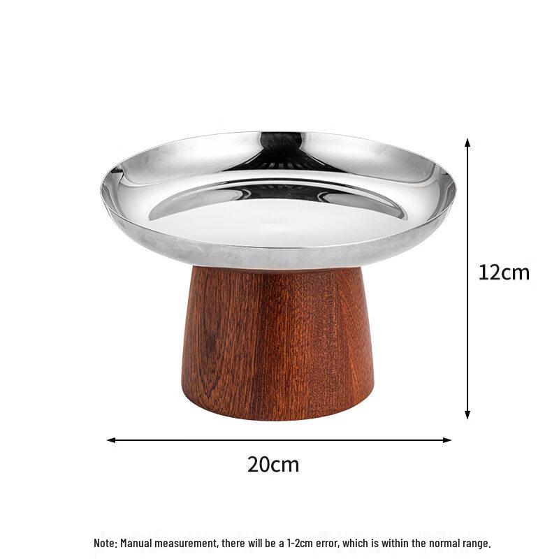 Elegant Stainless Steel Pedestal Serving Bowl for Snacks and Fruits