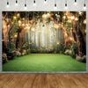 1 piece of Magic Forest Polyester Background Fabric - suitable for birthdays, anniversaries, and multi-functional