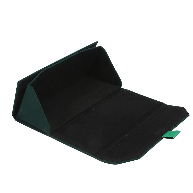 1PC Velvet Triangle Folding Glasses Women Case Elegant Sunglasses Case Purse Hard Men Elegant Reading Glasses Box