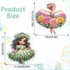 2Pcs Girl 2D Flat DIY Rhinestone Diamond Art Window Pendants Special Shape Crystal Painting Ornament Home Wall Decoration Crafts