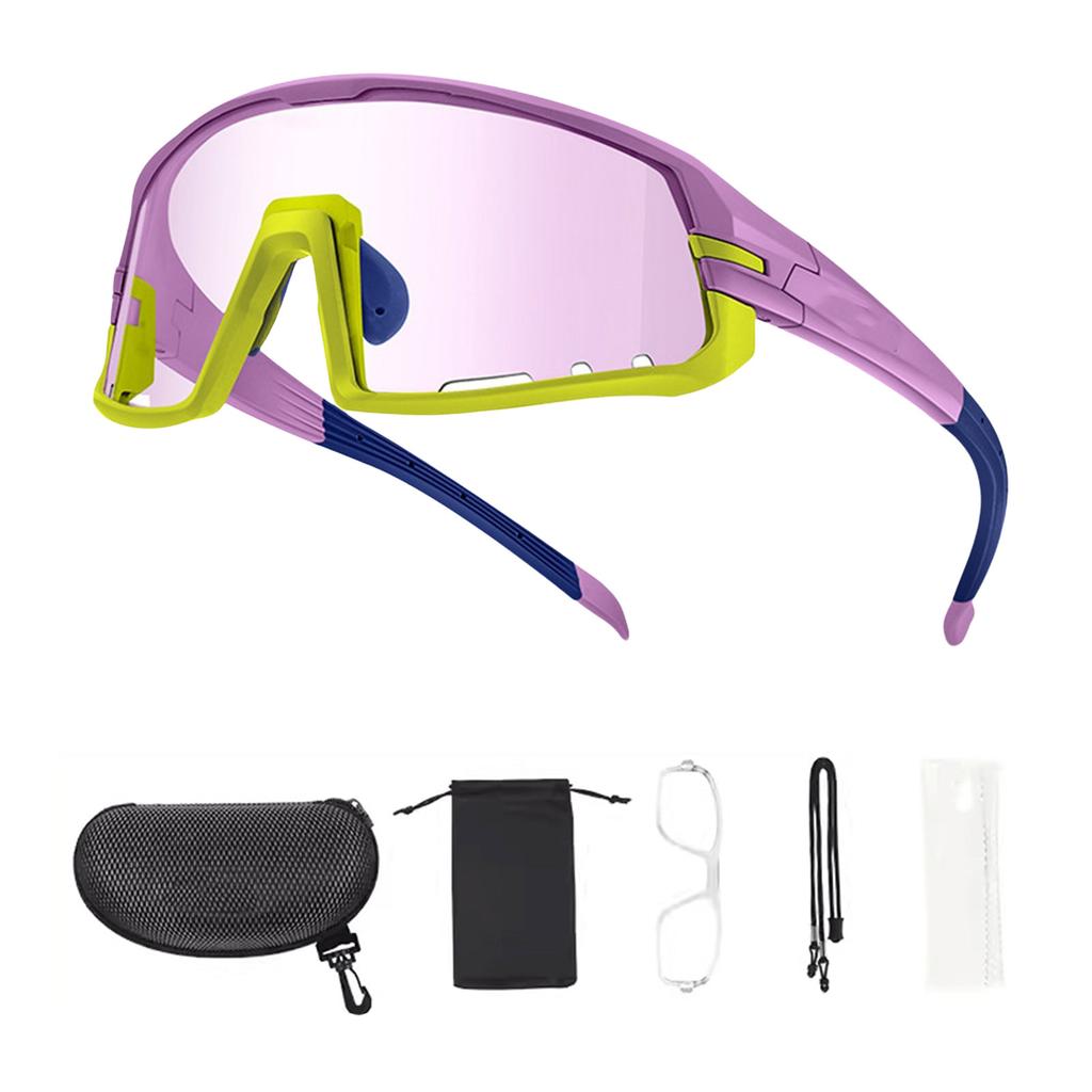 Photochromic Cycling Glasses Sunglasses Outdoor Sports Bike Glasses Bicycles Windproof Goggles for Women and Men