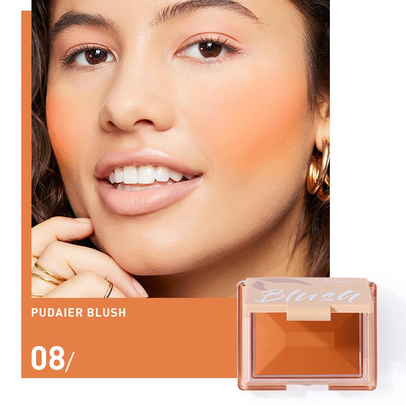 

Pudaier Matte Monochrome Blush Brightening and Toning Eyeshadow Rouge Стійкі натуральні нюдові рум яна 08