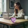Soft Glitter Heart Squeeze Toy Positive Quote Printed Stress Relief Fidget Toy For Kids Adults Travel Carry Use