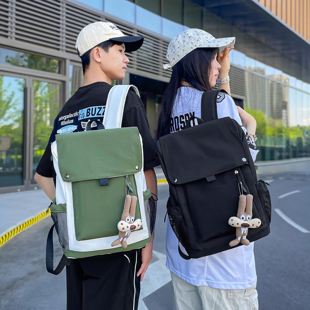 Schoolbag Fashion Contrast Flip Student School Bag Large Capacity Lightweight Art Student Backpack Leisure Commuter High Value Backpack