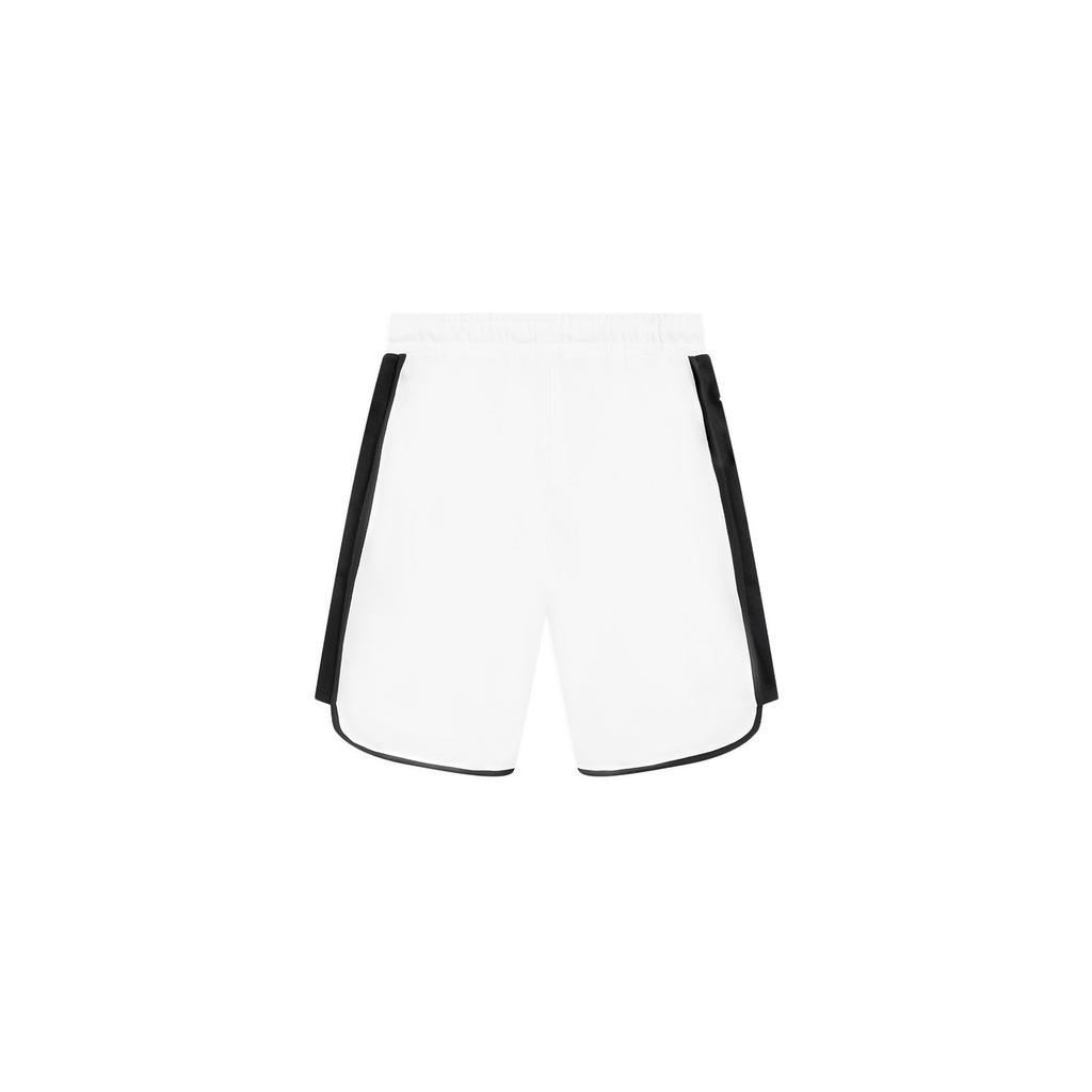 Li Ning Sports Lifestyle Series Side Panel Logo Embroidery Loose Fit Sports Shorts Men Shorts Off-White AKSR285-5