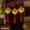 6/10PCS Home Decor Auspicious Pendant DIY Accessories New Year Decorative Pendant Gift of Blessing Tassel Cute Various Styles