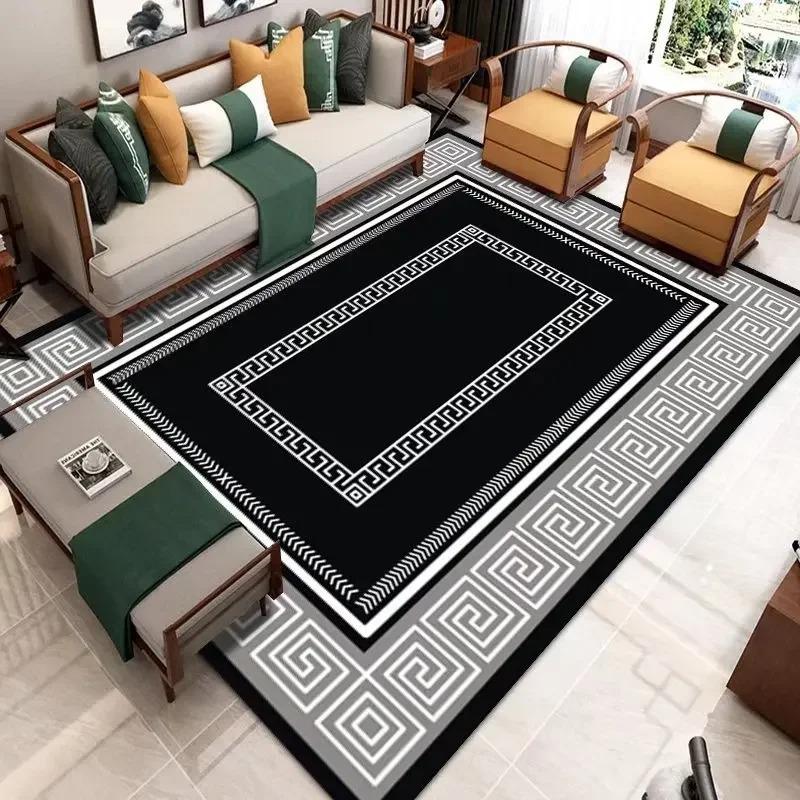 Chinese Style Simple Household Mat Soft Luxury Carpet for Living Room Non-slip Bedroom Modern Luxury Decoration Tapetes Area Rug