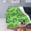 Frog Flannel Blanket Soft and Cozy Throw Blanket for Kids and Adults Cartoon Frogs Sofa Bed Blankets Frog Gifts for Frog Lovers