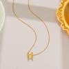 Elegant Colorfast 18K Rose Gold Necklace with Swan & Four-Leaf Clover Charm