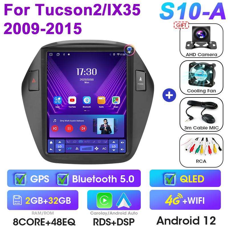 9.7" 2 Din Android 12 Car Radio For Hyundai Tucson 2 LM IX35 2009 - 2015 Multimedia Video Player GPS 4G Carplay Auto Stereo RDS