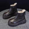 2025 Girls' Snow Boots: Winter Cotton Shoes with Fleece, Four-Season Martin Boots