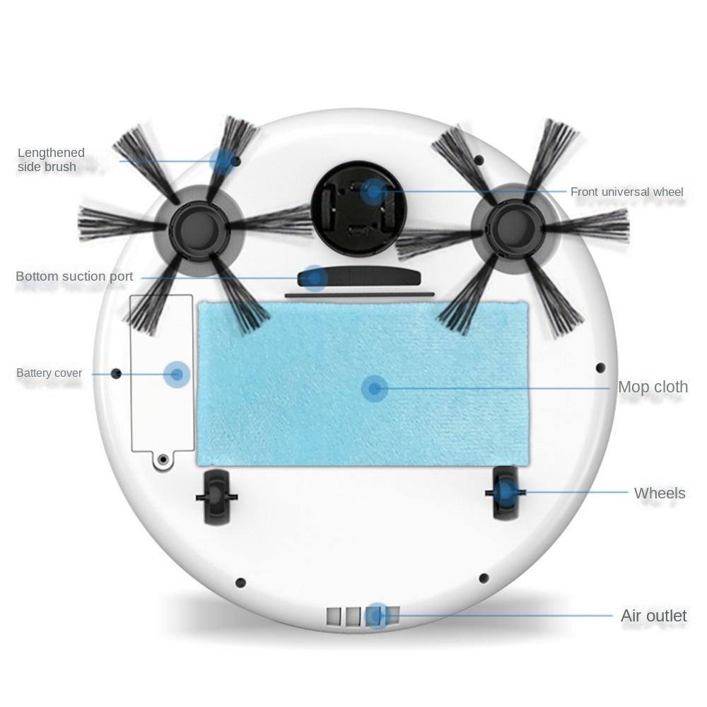 Intelligent feierobot Feie og dra Integrert husholdningslading Automatisk støvsuger
