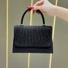 Metallic Folded Clutch Bag With Magnetic Closure For Evening Events