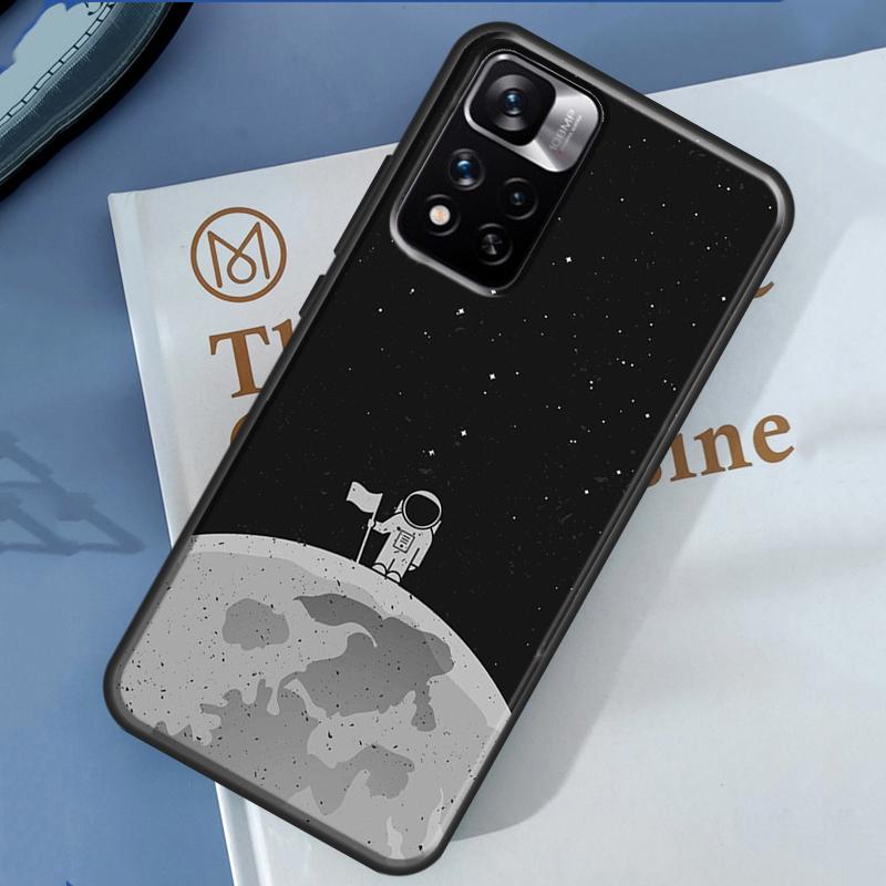 Moon Stars Space Astronaut Case For Xiaomi Redmi Note 14 13 Pro 12 11 9 10 9S 10S 11S 12S Redmi 13C 10C 12C 14C Cover
