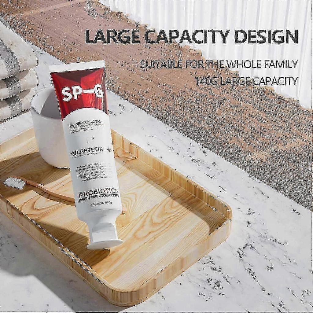 Sp-6 Probiotic Toothpaste, Sp-6 Ultra Toothpaste For Teeth Whitening, And Gum Health, Fluoride-free Mint Flavor 2PCS