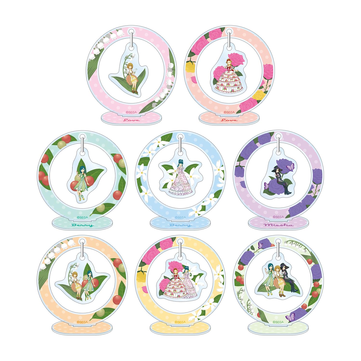 

Oshare Majo Love and Berry Trading Botania Swinging Acrylic Stand Box of 8 [Post-Sale Item]