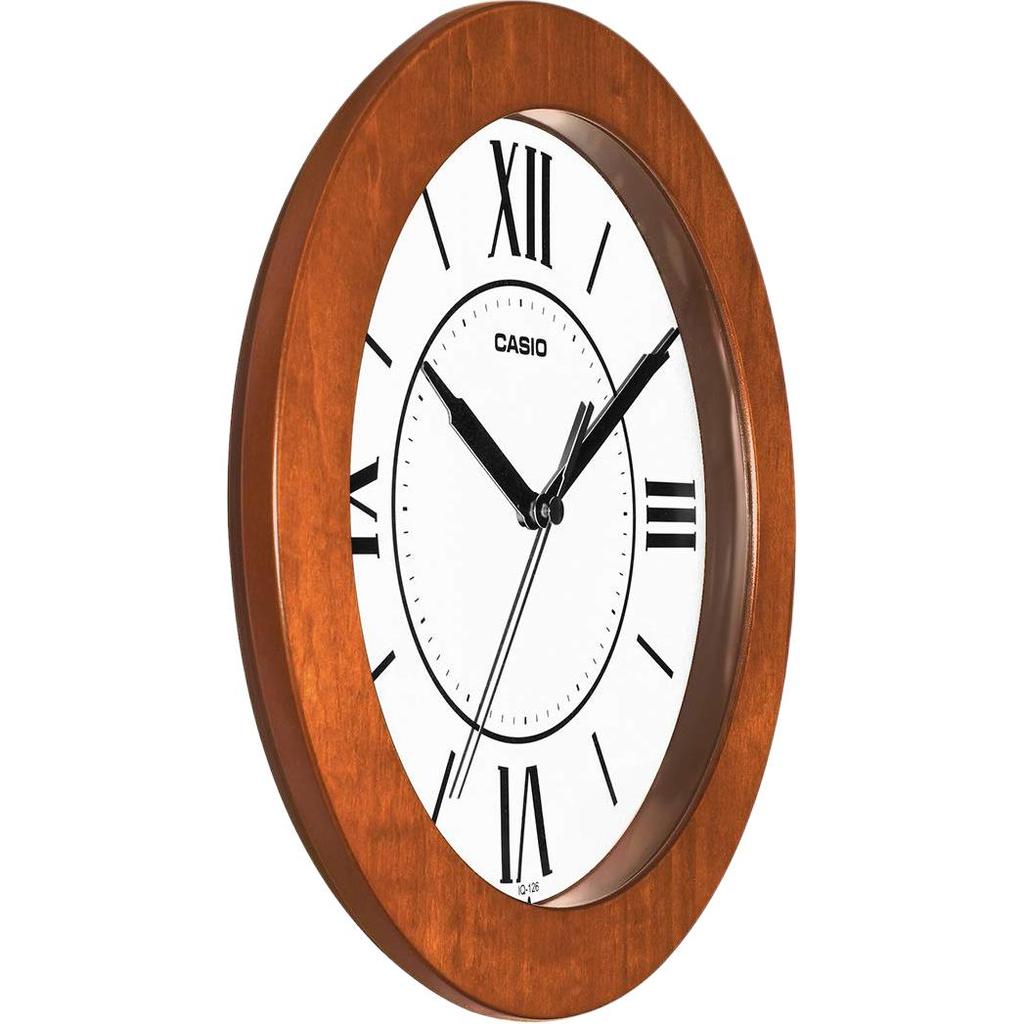 CASIO Quartz Movement Resin, Wooden Wall Clock Unisex White IQ-126-5