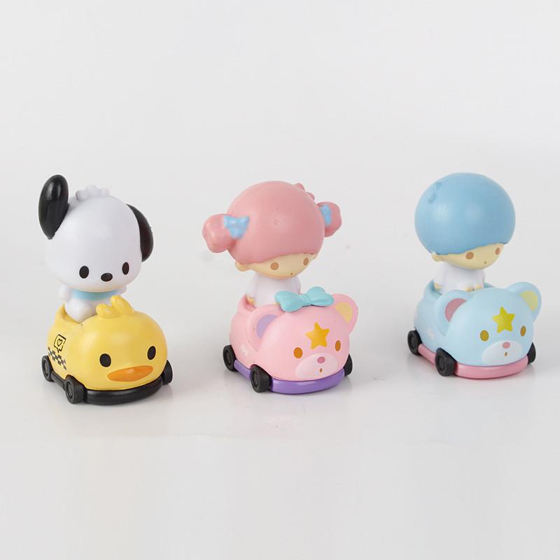 Adorable Sanrio Kuromi Pull Along Toy Car Collection Pvc Blind Box Figures