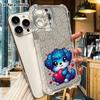 Phone Case: 2D Flat Suitable for iPhone 18 17 16 15 14 13 Pro, Transparent Four Corner Protective Case, Striped Puppy, Christmas and Halloween Gift