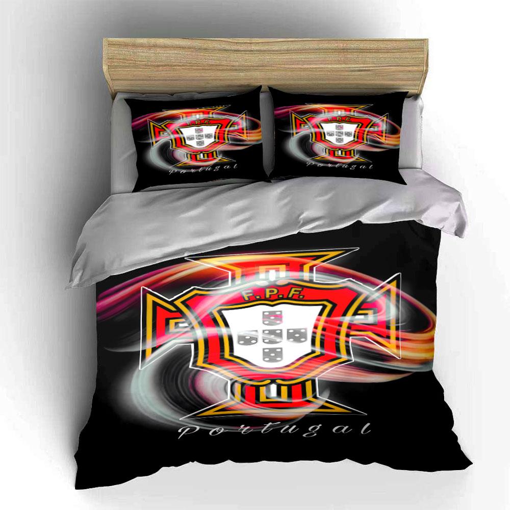 Portuguese football team emblem. Bedding sets Duvet cover sets Duvet covers Pillowcases(1 * Duvet Cover 2 * Pillowcases without duvet insert)