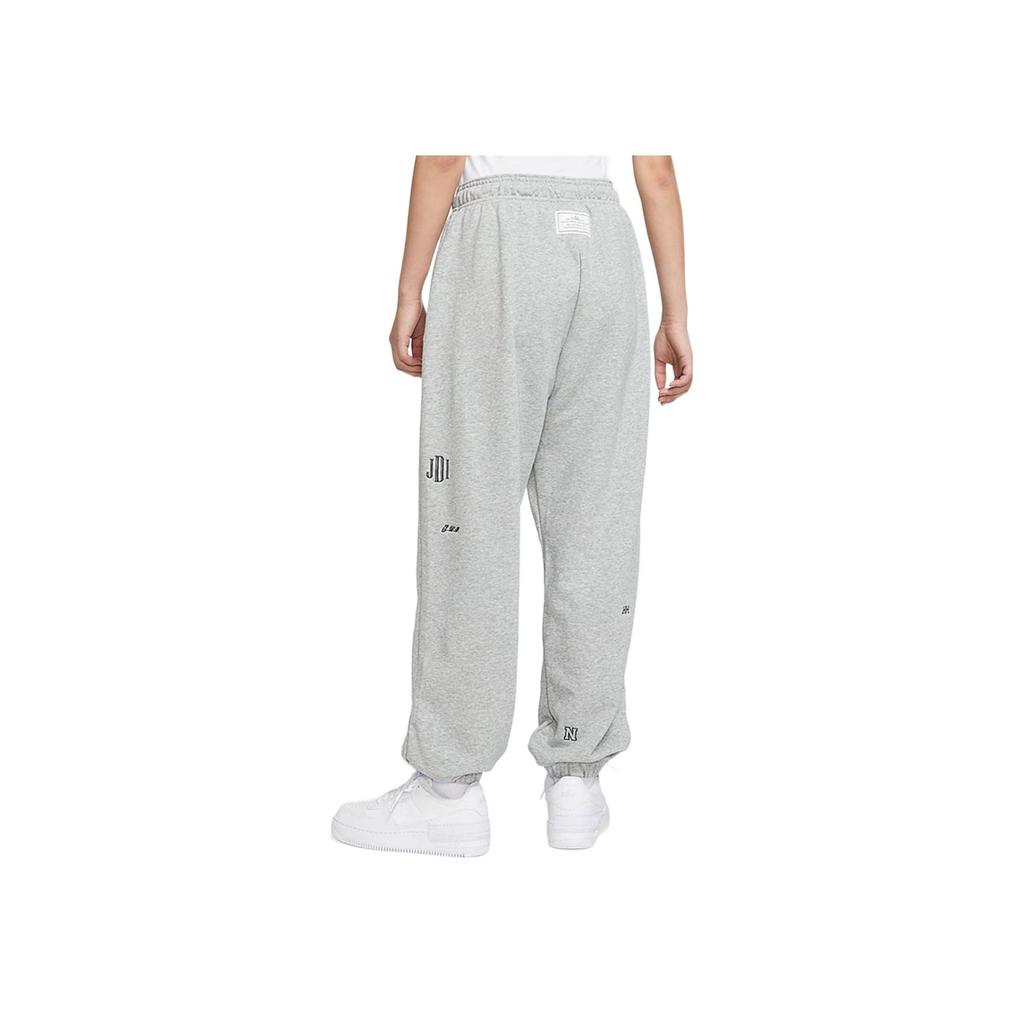 Nike Logo Waistband Cuffed Casual Knit Joggers Women Joggers Gray DR6228-063