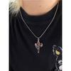 Fashionable Heart Pendant Necklace Handmade Love Cross Neckchain Stylish Clavicle Chain for Women Girls Elegant Choker