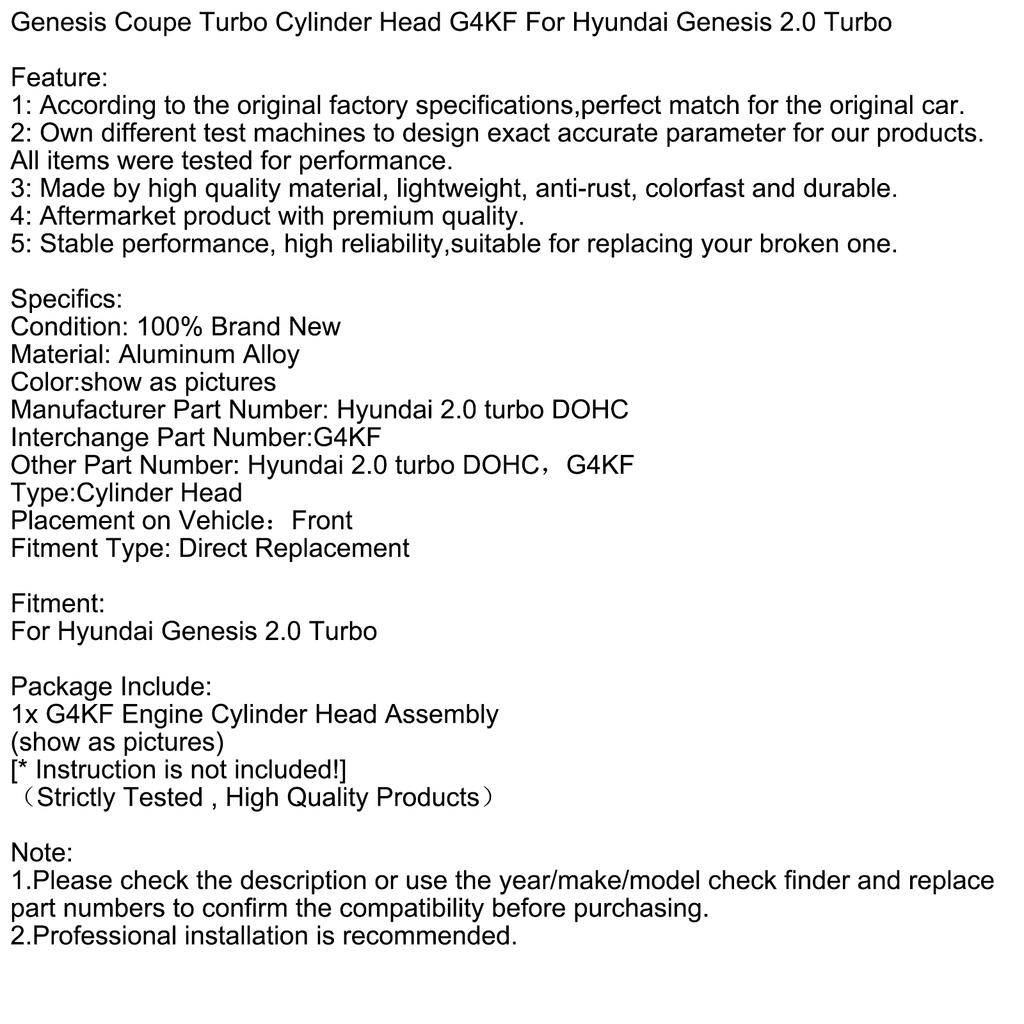 Cylinder Head G4KF For Hyundai Genesis 2.0 Turbo