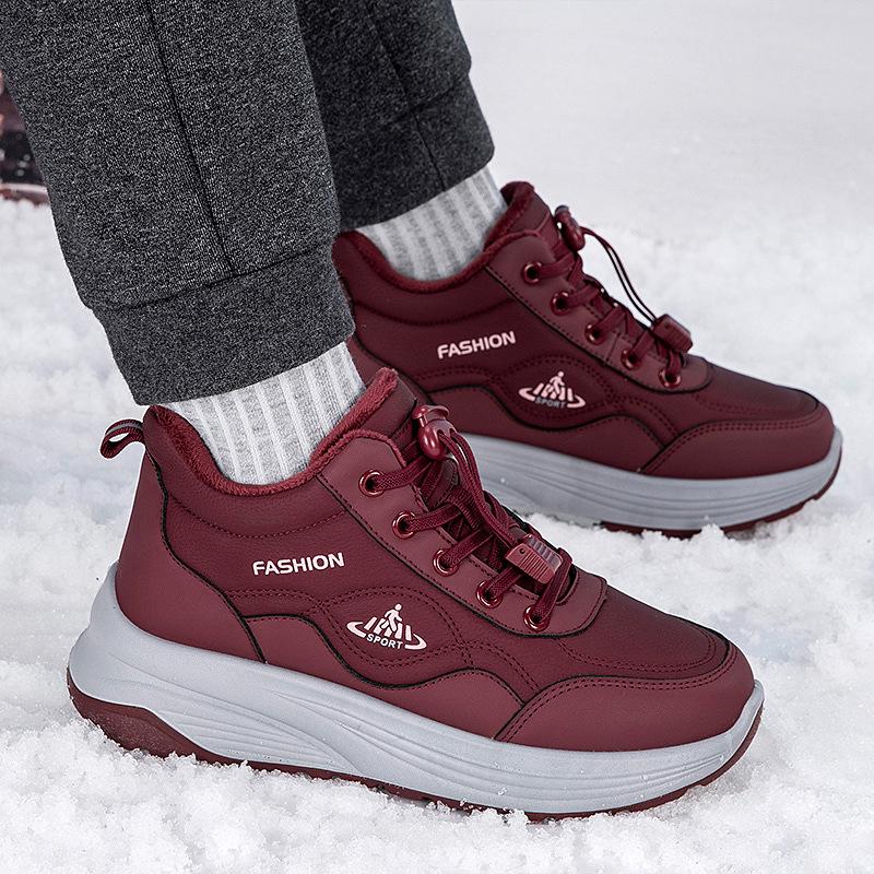 Winterschuhe Samt warm Baumwollschuhe weiche Sohle ultraleicht Seniorenschuhe Sport Freizeit Schuhe Schuhe für Mütter mittleren Alters