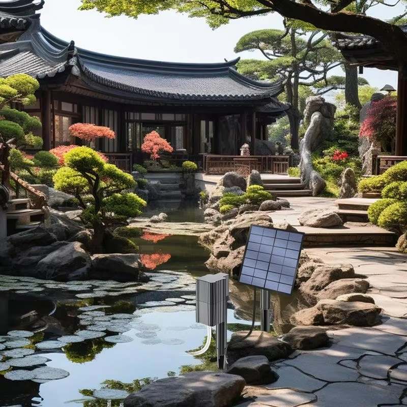 2.5W Solar Powered Oxygenation Pump With Air Pump And Bubble Stone,For Solar Powered Pond Aerators In Ponds And Aquariums