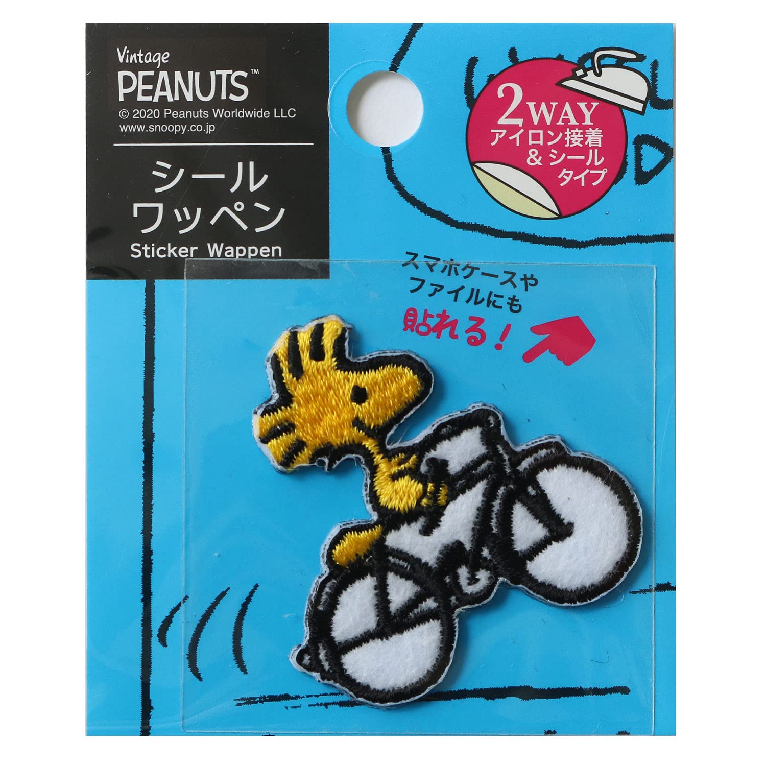 

Нашивка Misasa PEANUTS Snoopy Seal Patch Bicycle MIS8609 желтая 43×39×1 мм