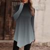 Women's Casual Everyday Tops Long Sleeve Turtleneck Fashion Print Shirt Tops T Shirt Pullover