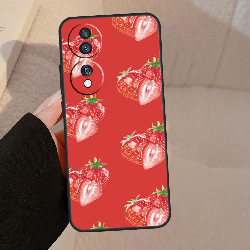 Strawberry For Honor Magic 7 Pro 5 6 V5 Case For Honor 200 400 50 70 90 Lite X8a X8b X9a X9b X9c Cover