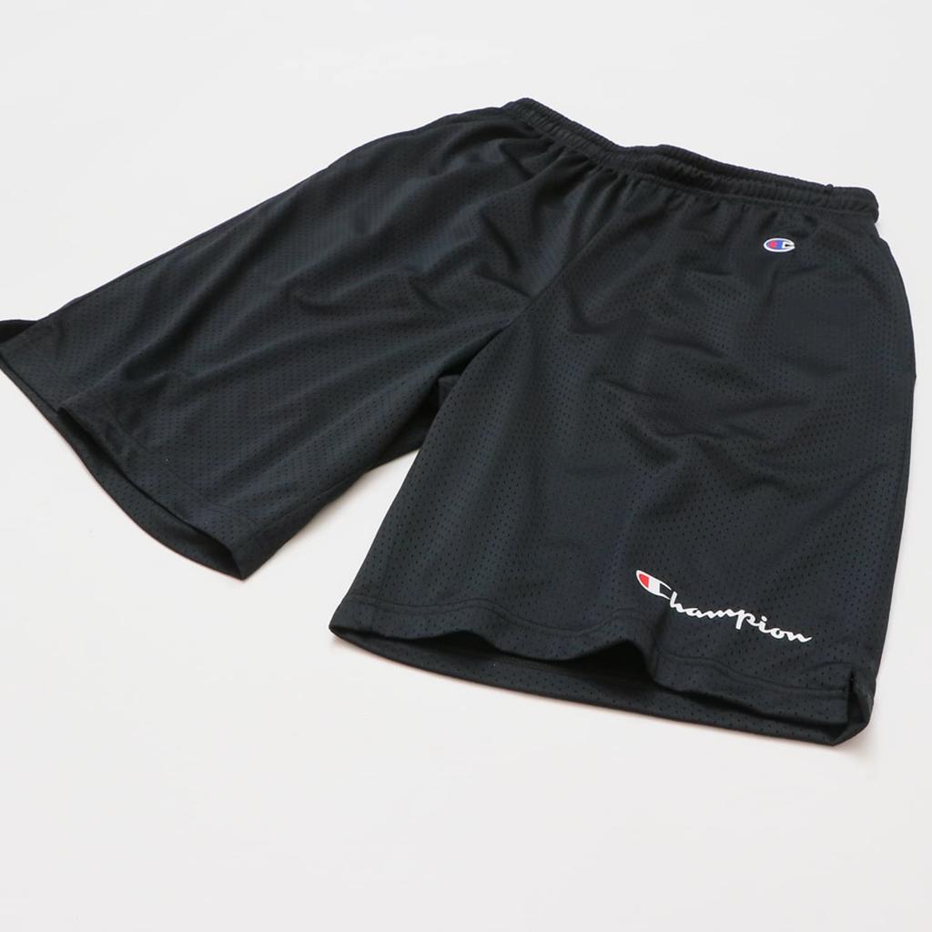 Plain Jock Script Mesh Action XL [Champion] Shorts, Mesh, Shorts, Tag, Logo, Shorts, Style, C3-X507, Men's, Black,