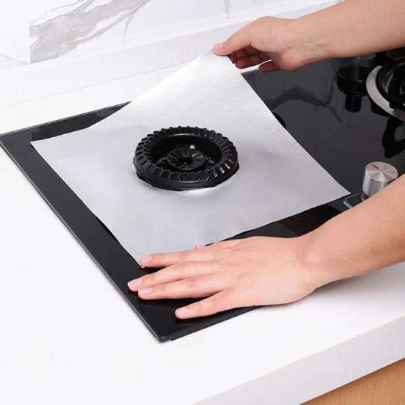 4Pcs Heat-Resistant Stove Burner Covers Reusable, Non-Stick Stove Burner Covers Protector 10.6'' X 10.6''