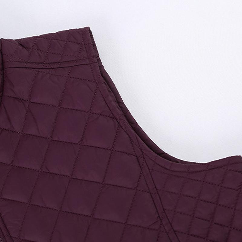 Lightweight Down Vest Women's Autumn Winter Cropped Middle Age Mother's Attire Zipper Cardigan Jacket