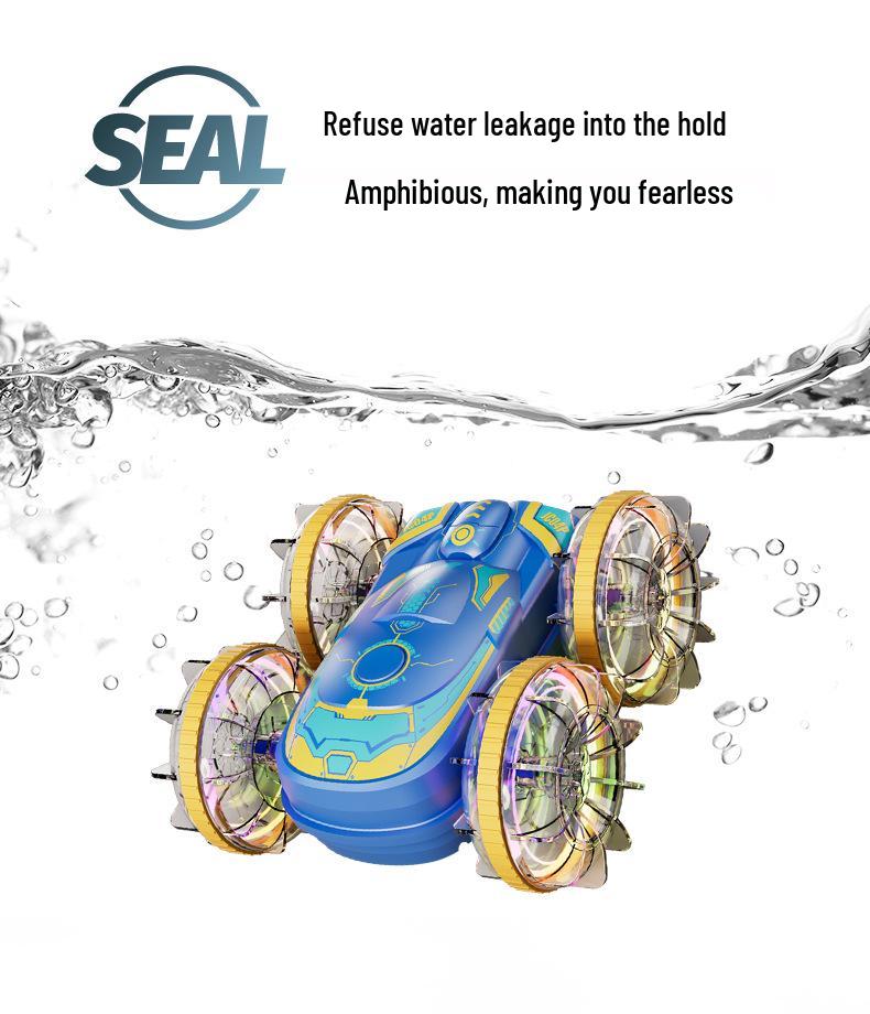 Amphibious 4WD Gesture-Control Stunt Car: Double-Sided Off-Road Tumbling Remote Control Toy for Kids