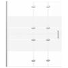 Mampara de Ducha Plegable Vidrio ESG 120 x 140 cm Blanca