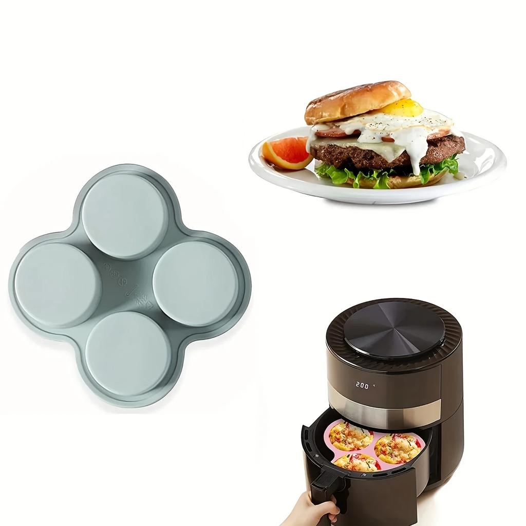 1PC DIY Cake Pan Baking Mold 4-Cup Cylindrical Chocolate Pudding Mousse Cake Tart Pan Silicone Mold