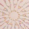 European and American Colored Rice Beads 26 Letter Beaded Necklace Creative Niche Neck Chain Collarbone Chain