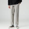 Dingfengbaoluo Men's Straight-Leg Cropped Casual Pants