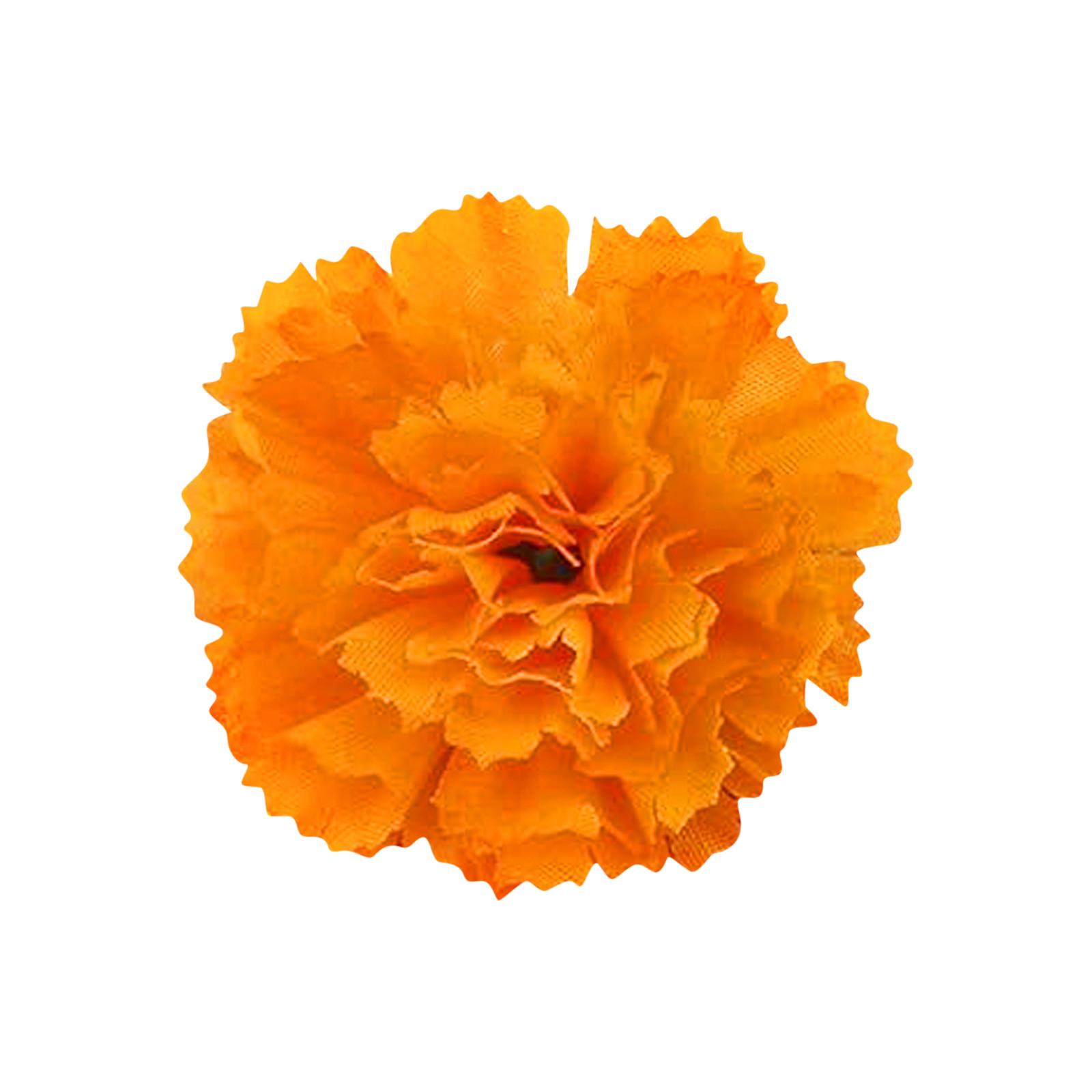 

80 шт. 2,4-дюймовые искусственные цветы бархатцев, шелковые бархатцы со стеблями, оранжевые искусственные цветы для домашнего декора ко Дню мертвых, венок из бархатцев