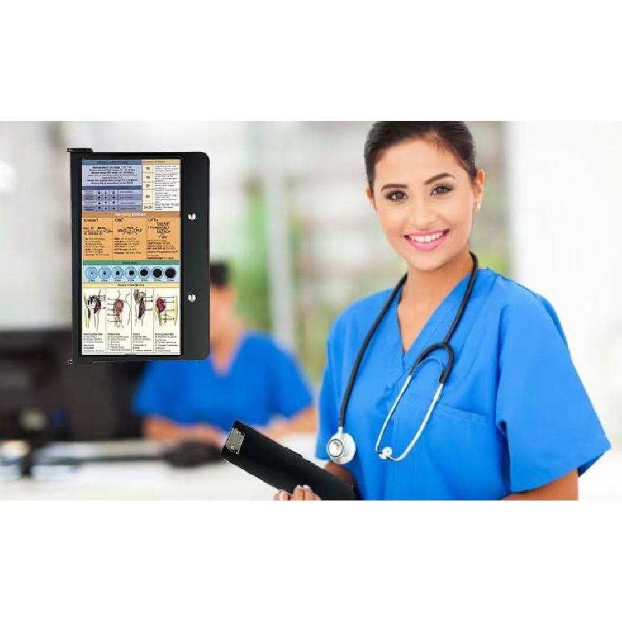 Foldable Nursing Clipboard - Letter Size, Aluminum, Teal